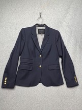 J Crew Schoolboy Sport Blazer Womens 6 Nautical Preppy Academia Navy Gol... - $41.88