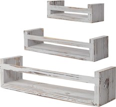 Set Of 3 Wall Floating Shelves, Wall Shelves For Nurseries, And Log Wall Mount - £28.63 GBP