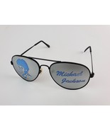 Vintage 1980&#39;s Michael Jackson Blue Photo &amp; Name Aviator Sunglasses Mirr... - £23.66 GBP