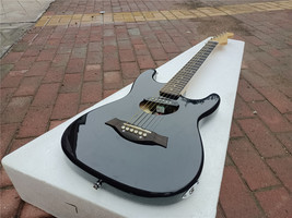 Black 6 string Semi hollow Body ST Acoustic Electric Guitar S271 - $269.00