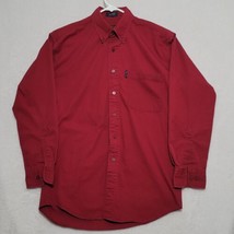 Chaps Ralph Lauren Men&#39;s Shirt Sz  15/32-33 Burgundy Long Sleeve Casual Dress - £21.91 GBP