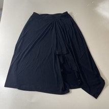 Michael Michael Kors Womens Asymmetrical Draped Unlined Midi Skirt Navy ... - £19.15 GBP