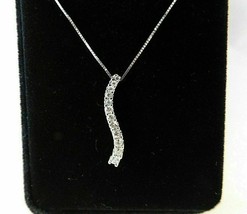 0.50Ct Round Cut Diamond Pendant in 14k White Gold Finish with Free 18&quot; Chain - £97.50 GBP