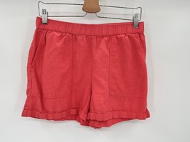 BP. Pull On Shorts Sz M Coral Pink Linen/Rayon Cuffed 2.75&quot; Inseam - £15.41 GBP