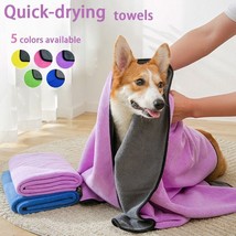 Pets Drying Quick-dry Bath Small Dog Towels Cat Absorbent Microfiber Was... - £7.07 GBP+