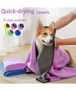 Pets Drying Quick-dry Bath Small Dog Towels Cat Absorbent Microfiber Was... - £7.07 GBP+