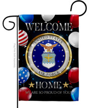 Welcome Home Air Force - Impressions Decorative Garden Flag G158625-BO - £17.15 GBP