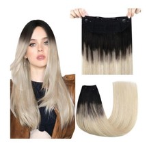 Ugeat Wire Hair Extensions Human Hair Balayage 80Grams Hair Extensions H... - £30.33 GBP