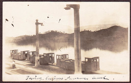 Lock Mules on Panama Canal RPPC ca. 1920 - Ship Towing Engines Postcard - £13.68 GBP