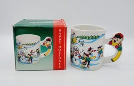 Vintage 1988 The Love Mug Christmas Elves 8 Oz Porcelain Coffee Mug + Or... - $9.89