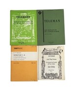 VTG Lot G.P. Telemann Recorder Sheet Music Sonatas Kalmus Schott Musica ... - €20,41 EUR