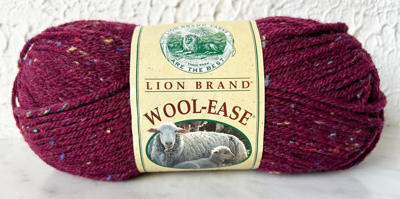 Primary image for Lion Brand Wool-Ease Acrylic/Lamb's Wool Yarn - 1 Skein Burgundy Sprinkles #142