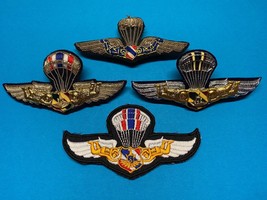 Thailand, Freefall, Halo, Parachutist, Para Wings, Airborne, Police, Group Of 4 - £27.10 GBP