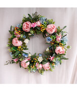 &quot; Simulated Wreath Door Wall Decoration Bridal Bouquet Fake Plants Casca... - £71.94 GBP