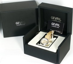 GEVRIL 3246.1 Fifth Avenue Diamond Silver Tone Dial Ladies Swiss Quartz Watch - $742.50