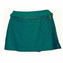 ST. JOHN Teal Green Gold Accent Logo Swimsuit Cover-up Skirt XS - £47.84 GBP