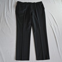 Hart Schaffner Marx 40x34 Black Straight Stay Tucked 100% Wool Dress Pants - £46.34 GBP