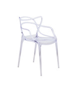 LeisureMod 32.5 x 21 x 17.5 in. Milan Modern Wire Design Chair Clear - €209,84 EUR