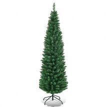 PVC Artificial Slim Pencil Christmas Tree-5 Feet - Color: Green - Size: ... - $973.37 MXN