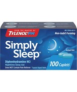 Tylenol Simply Sleep Nighttime Sleep Aid Caplets with 25 mg of Diphenhydramine H - $19.99