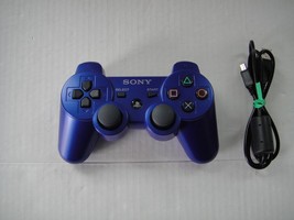 Sony Play Station 3 Wireless Controller Model CECHZC2U Blue With Usb Cable - £22.17 GBP
