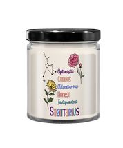 November Birth Flower Candle, Sagittarius Candle, November Birthday, Astrologica - $21.95