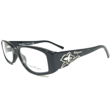 Salvatore Ferragamo Eyeglasses Frames 2658-B 101 Black Silver Floral 53-16-135 - £51.16 GBP
