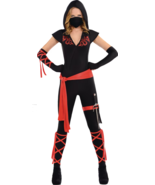 Dragon Fighter Ninja Warrior Girl Sexy Hooded Jumpsuit Halloween Adult C... - $20.20 CAD