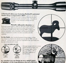 1977 Bushnell Bullet Drop Compensator Scope Advertisement Hunting Optics DWQQ4 - £15.86 GBP