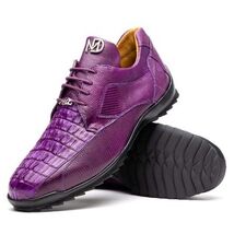 Marco Di Milano genuine caiman hornback & original lizard Sneaker Crater Purple image 2