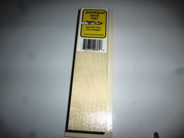 NEW PINECAR BLOCK P361 CUT OUT YOUR OWN DESIGN- BRAND NEW- CLOSEOUT- H52 - $2.35