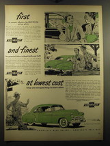 1950 Chevrolet Styleline De Luxe 2-Door Sedan Ad - First in smooth, effortless - £14.61 GBP