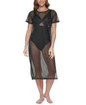 MSRP $78 Dkny T-Shirt Swim Cover-Up Black Size S/M - £23.44 GBP