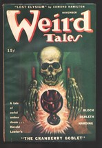 Weird Tales 11/1945-Lee Brown Coye horror cover-August Derleth-Robert Bloch-J... - $142.83