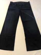 GoldSign Women&#39;s Pants Fancy Dark Black Stretch Lightweight Size 32 x 27 - £24.44 GBP