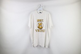 Vintage 90s Streetwear Mens XL Spell Out 100% Viking Short Sleeve T-Shirt USA - £55.48 GBP