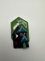 Green Blue House Pin By Lucinda Brooch 6.8cm - $29.70