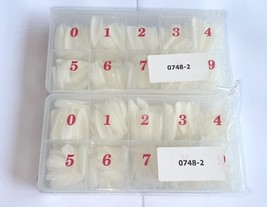 500pcs Clear Fake Nails Full Cover Tips Boxed Set Mixed Sizes 0-9 Manicure image 5