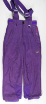 32 Degrees Weatherproof Girls Purple Snow Pant w Zip Off Suspenders Youth Small - £19.65 GBP