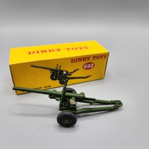 Dinky Toys 692 5.5 Medium Gun Green Meccano England Original Box Vtg - $33.85