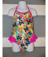 JESSICA SIMPSON FLORAL PRINT 1 PIECE SWIMSUIT SIZE 6 GIRL&#39;S NEW - $472.13 MXN