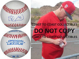 Blake Wood Reds Royals Indians Angeles signed autographed baseball COA p... - $54.44