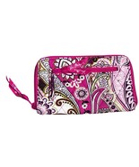Vera Bradley Wallet Very Berry Paisley Zip Around Outside Coin Purse Pocket - $20.36 CAD