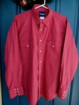 Wranglers Western Cowboy Shirt Pearl Snap Pockets XL Rockabilly   - £21.11 GBP