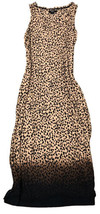 Simply Vera Wang Long Midi Length Nightgown Casual House Dress Ombre Leopard S - £11.47 GBP
