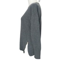 Talbots Merino Wool Sweater S Zipper Pullover Gray Academia Preppy Asymm... - $36.61