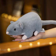 Lifelike Mouse Soft Plush Toy Lovely Grey Mice Full Stuffed Animal Rat P... - £3.26 GBP+