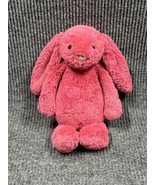 Jellycat Bashful Strawberry Bunny Rabbit 12” Plush Hot Pink Stuffed Toy ... - £47.08 GBP