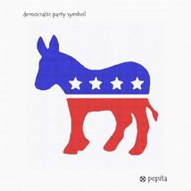 Pepita Needlepoint Canvas: Democratic Party Symbol, 9&quot; x 10&quot; - $78.00+