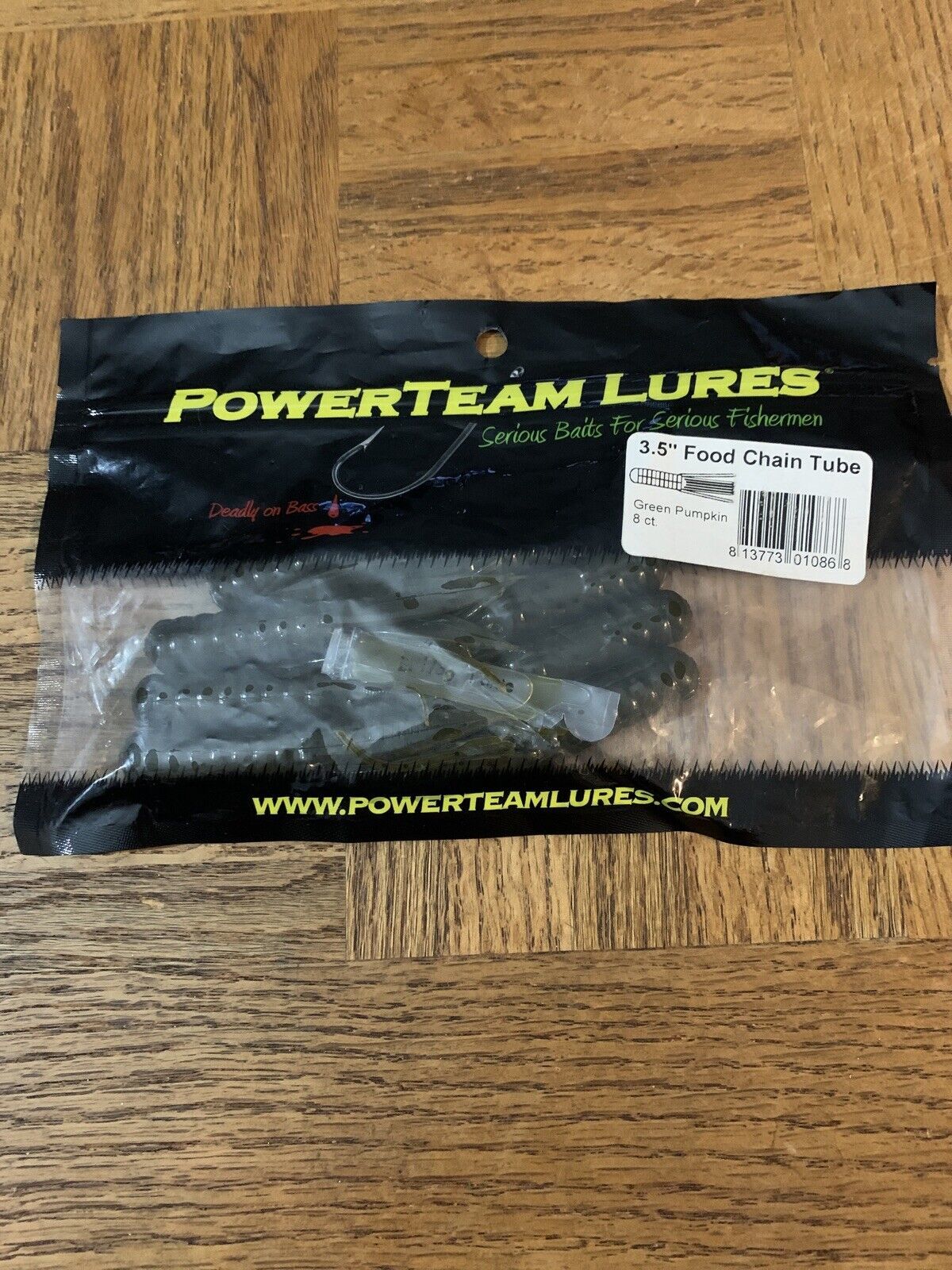 Power Team Lures Food Chain Tube Green Pumpkin - $7.80